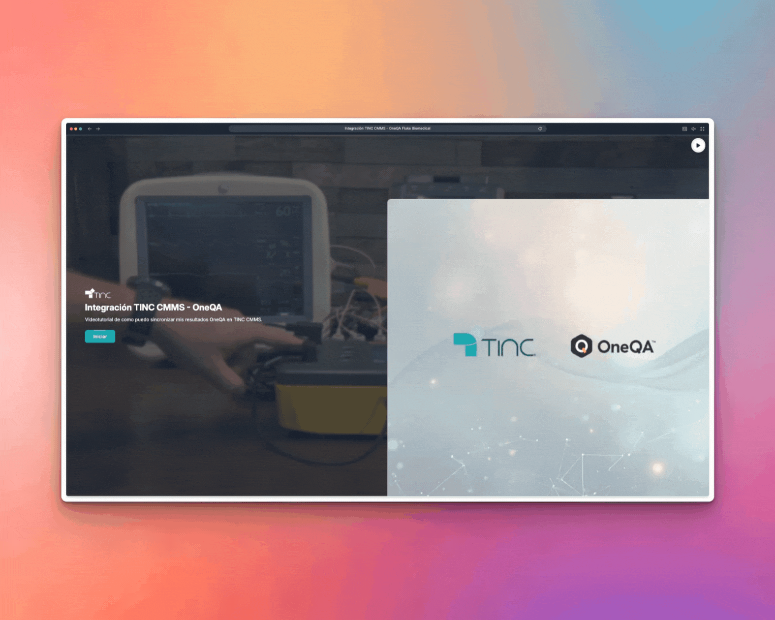 OneQA TINC CMMS Animación