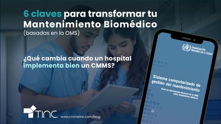 Implementación de CMMS hospitalario con indicadores de rendimiento.