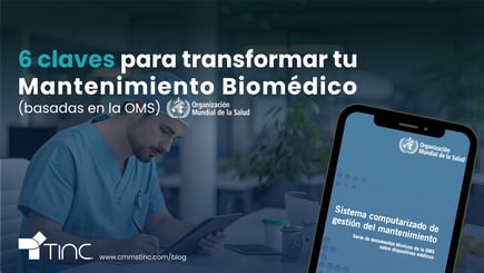 Historial de mantenimiento registrado en un sistema CMMS biomédico.
