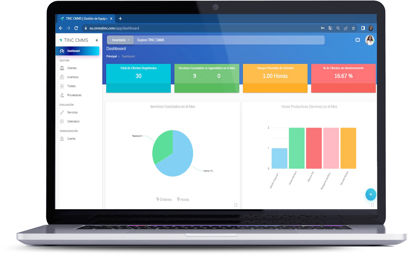 TINC CMMS Software para gestion del mantenimiento